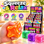 NeeDoh Nice Cube Swirl Squishy Cube, Marble Swirl Stress Relief Squeeze Fidget Toy, Viral TikTok Sensory Squish Cube for Kids Adults Anxiety Relief view 3