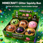 Minecraft Themed Squishy Bun Toy 6 Styles Collectible Blind Box Steamed Bun Squeeze Fidget Toy With Secret Character view 3