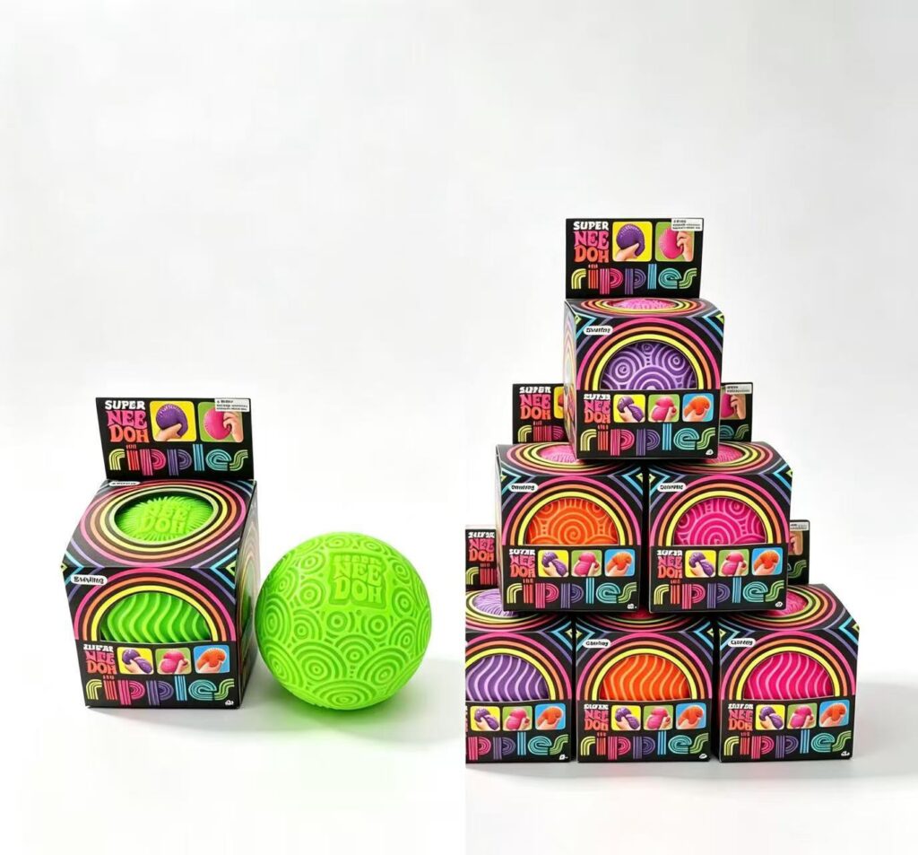 Super Nee Doh Nipples Textured Fidget Ball Large Size Spiral Raised Pattern Slow Rebound Squeeze ASMR Stress Relief Toy