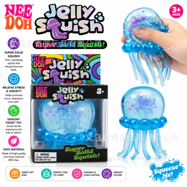 NeeDoh Large Jelly Toy Press-and-Hold Fun Malt Sugar Rubber Stress Relief Toy Gradient Color Slow Recovery Toy