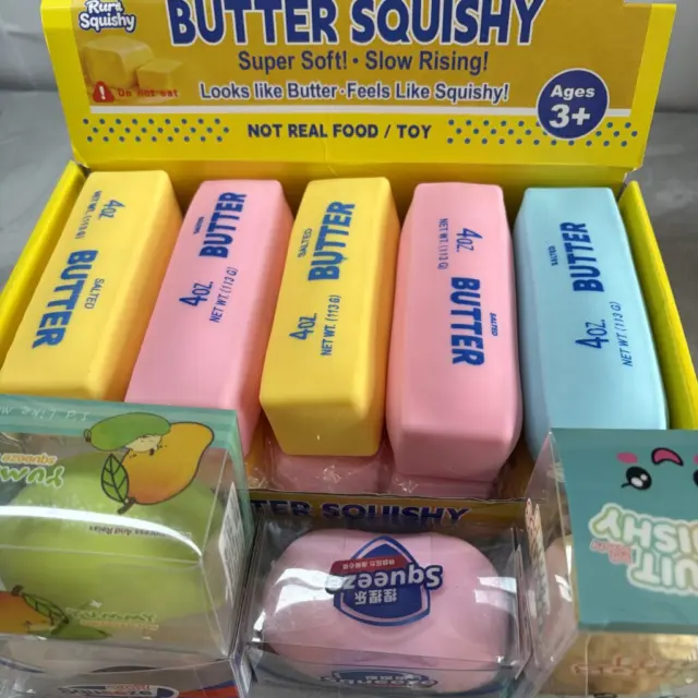 Colorful Butter Stick Squishy Toy Soft Squeeze Slow Rebound Fidget Toy Stress Relief Sensory Toy For Kids